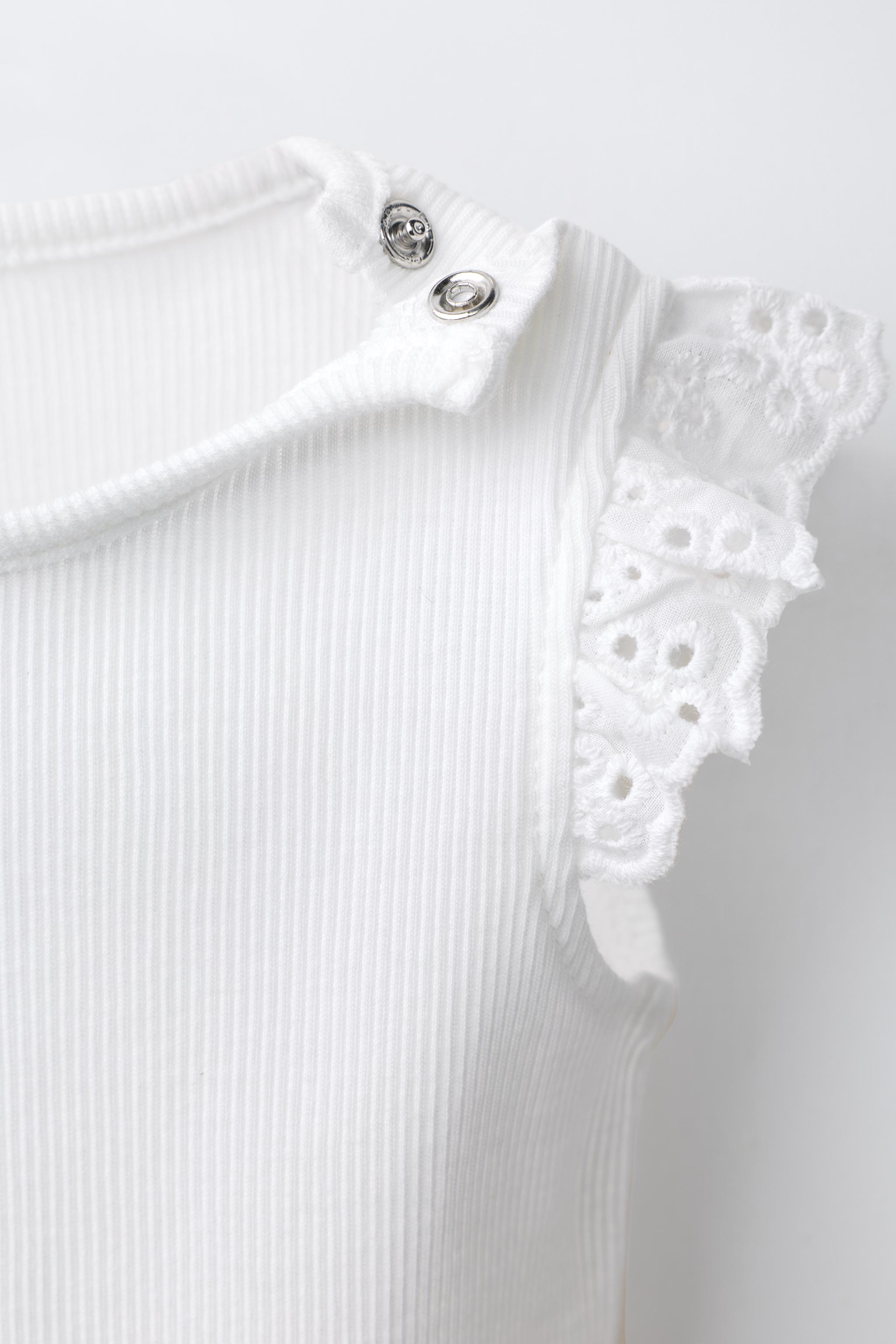 FIVE-PACK SWISS EMBROIDERED SLEEVELESS BODYSUITS